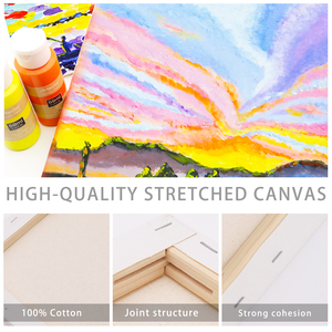 Artecho 8-Gói 4-Kích Thước Kết Hợp Nghệ Thuật Vải Khung Thiết Lập 100% Cotton Nghệ Sĩ Vải Cho Bức Tranh Cho Trường Học Studio Sở Thích - Product Image 6