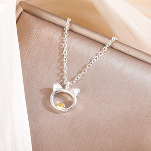 Collar Creativo, Hermoso y Lindo <span class=keywords><strong>con</strong></span> Diseño de Cerdito, Joyería Simple y Encantadora para Mujer, Collares <span class=keywords><strong>con</strong></span> Personalidad de Animales - Product Image 3