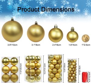 Decoración de Navidad Bolas de Navidad Plástico grande Navidad Plata/Oro/Bola roja Adornos para árboles de Navidad - Product Image 4