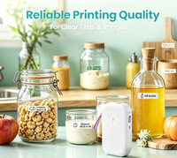 Imprimante d'étiquettes thermique portable mini mobile avec capacité de papier de 15 mm, batterie de 1200 mAh, résolution 203 dpi, en stock