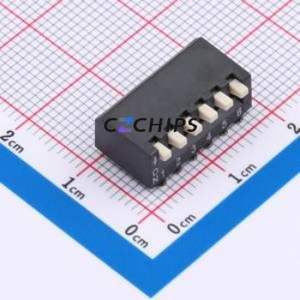 DSPV-06-LS-GET DIP Switch SMD,P=2.54mm Switch Piano Key Single Pole Single Throw 6 2.54mm - Product Image 1