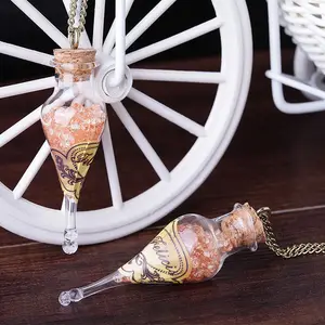 Potter Sekitar Botol Kaca Agen Peruntungan, Kalung Perhiasan Botol Drift Baru