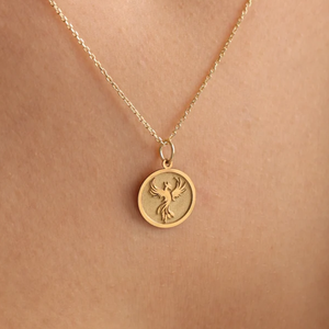 สร้อยคอรูป<span class=keywords><strong>นก</strong></span>สีทองแบบสั่งทำจี้รูป<span class=keywords><strong>นก</strong></span>ฟีนิกซ์สีทองเครื่องประดับนกฟีนิกซ์แบบสั่งทำของขวัญสำหรับผู้หญิง - Product Image 3