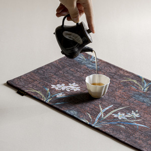 Alfombrilla de porcelana con estampado de grietas, estilo chino, floral, larga, para la ceremonia del té Kung Fu - Product Image 3