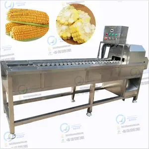 Automatic Stainless Steel Sweet Corn Cob Vacuum Cut Off Head Tail Corn Large Quantities Corn Tail Cutting Machine