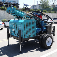 Foreuse de puits d'eau agricole SM300 sur roues, type 300m, machine de forage de puits d'eau diesel