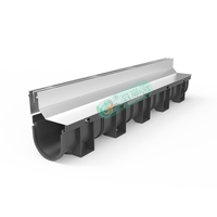 Système de canaux de drainage en HDPE pour une évacuation efficace de l'eau dans les zones industrielles avec connecteur à quatre voies