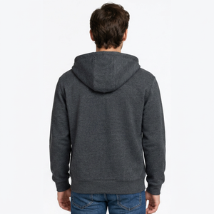 <b>Men's</b> Full Zip Up Hoodie Sweatshirt Solid Color Casual Hooded <b>Jacket</b> <b>Fleece</b> Pullover Sportswear Kangaroo Pocket Custom Wholesale - Product Image 3