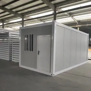 Well insulated prefab house quick concrete foundation based flat pack container house for termporary movable