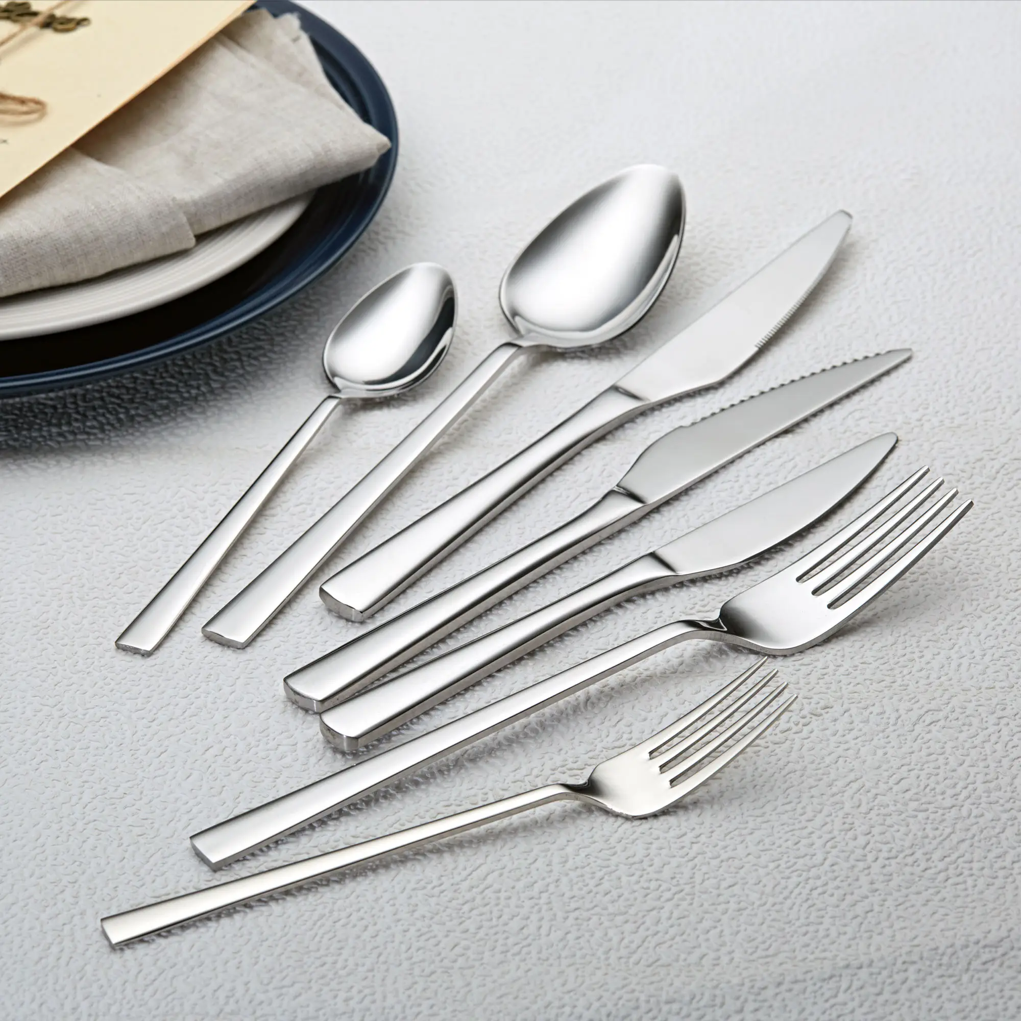 Classico personalizzato lavapiatti piatti lavabile forchetta cucchiaio e coltello set di posate per ristorante