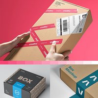 Boîte en carton ondulé personnalisée avec logo imprimé pour l'expédition postale et l'emballage de colis