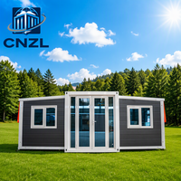 Maison conteneur extensible en acier, unité de logement pliable pour stockage temporaire et utilisation en extérieur