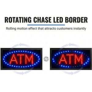 ATM scrolling LED marquee <b>sign</b> bank entrance ATM signage decorative light indicator light ambient light UK\US\AU\EU plug - Product Image 2