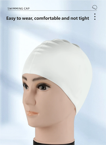 Gorro de Natación de Silicona 100% Personalizado con Logotipo al por Mayor, Impermeable, Protección para los Oídos, Antideslizante, Inodoro, No Tóxico, Profesional para Cabello Largo - Product Image 2