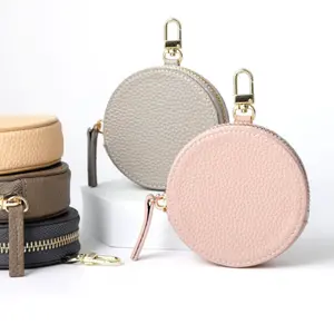 New Product PU Leather Lady Mini Cash Pouch Metal Zipper Coin Purse Women Lipstick Storage Bag