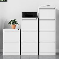 Armoire de rangement verticale à 2/3/4 tiroirs à prix abordable, en acier, pour documents et dossiers, avec tiroirs de bureau