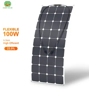Pasar Jerman penjualan laris panel surya fleksibel 100W 18v tenaga surya fleksibel teknologi panel surya RV perahu pv modul penggunaan atap