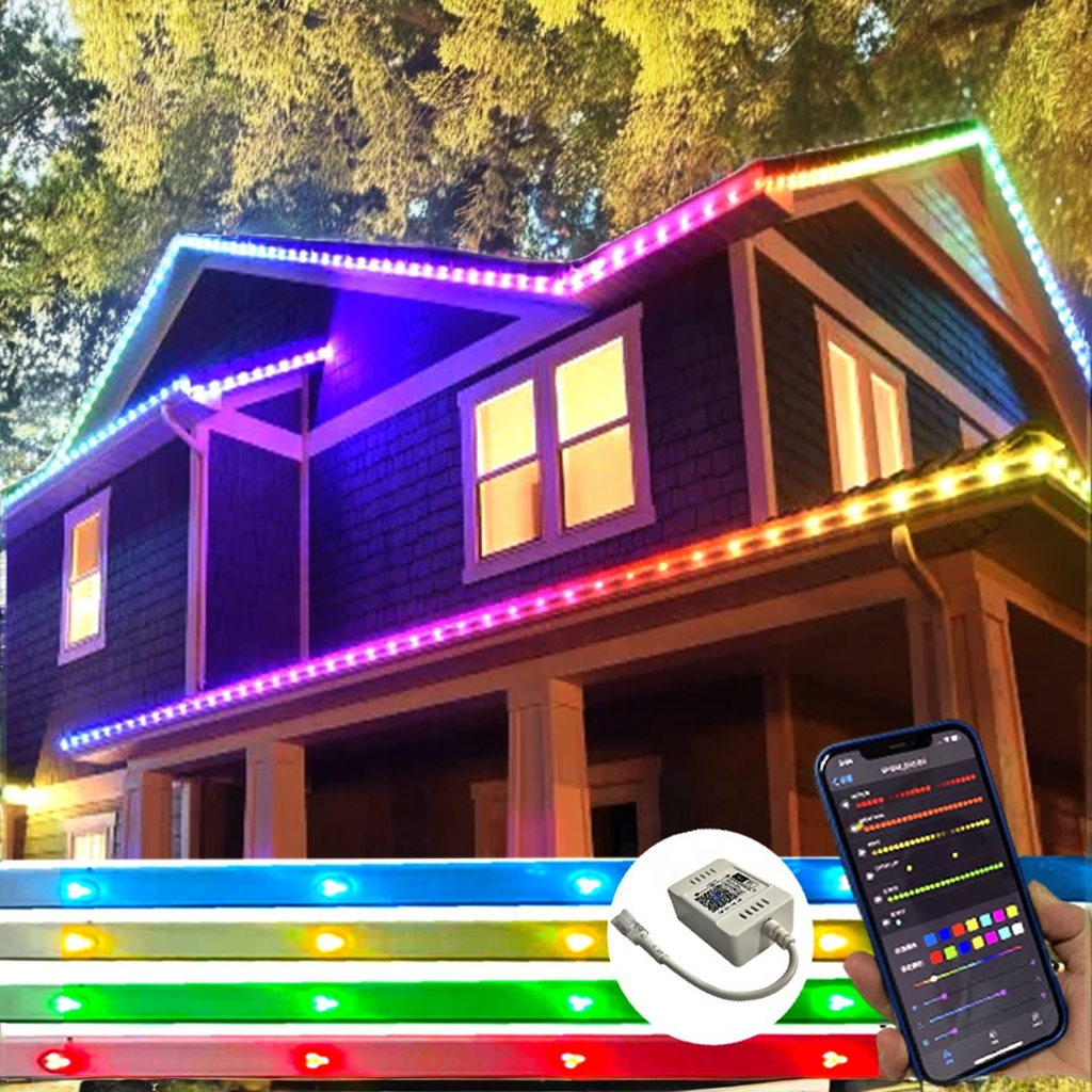 Wholesale Track Pixel Point Light IP68 Waterproof Christmas Holiday Light 48V Permanent Outdoor Christmas Lights for House