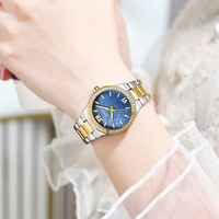 Montre-bracelet à quartz décontractée Curren 9103 pour femme, design luxueux, montre femme, montre lumineuse, bracelet pour femmes