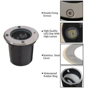 Mini Waterproof High-Power LED Underground Outdoor Linear Spotlight <b>Landscape</b> Walkway <b>Light</b> 6000K IP68 18W 6W RGB Stainless - Product Image 4