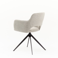 Ensemble de fauteuils pivotants élégants Chaise d'appoint rembourrée Chaise de courtoisie pour maquillage avec dossier pour salle à manger Chambre à coucher Salon