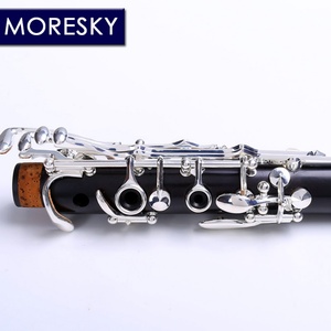 Clarinete Profesional MORESKY de Ébano, Tono BB, 17 Llaves, Níquel Plateado, Madera Sólida de Grenadilla, Personalizado M9 - Product Image 5