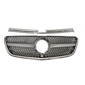 Grille noire et argentée style GT pour Mercedes-Benz Vito, pare-chocs avant en maille pour modèles de fourgonnettes - Product Image 1