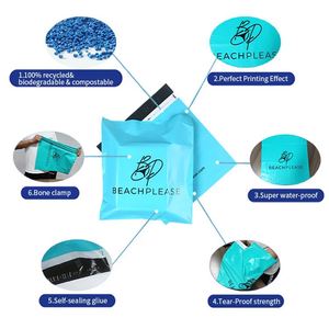 Tear Proof Postal Parcel <b>Plastic</b> Postage Mailer Packaging <b>Bag</b> Eco Friendly Blue Mailer Shipping <b>Bag</b> <b>for</b> Delivery - Product Image 5