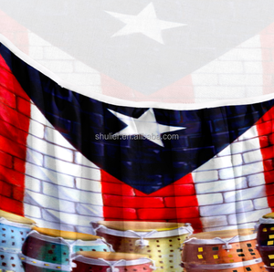 Ensemble de literie personnalisé avec motif du drapeau de Porto Rico, <span class=keywords><strong>1</strong></span> drap-housse, <span class=keywords><strong>1</strong></span> drap plat, 2 taies d'oreiller - Product Image 2