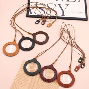ซองใส่แว่นขยายหนัง PU วินเทจ พร้อมสายคล้องคอ อุปกรณ์ช่วยอ่านหนังสือ - Product Image 4