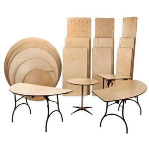 <span class=keywords><strong>Table</strong></span> pliante <span class=keywords><strong>en</strong></span> <span class=keywords><strong>bois</strong></span> demi-<span class=keywords><strong>ronde</strong></span> durable bon marché Offres Spéciales pour les banquets d'hôtel - Product Image 5
