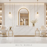 Panneaux muraux WPC à texture marbre grain de bois pour revêtement intérieur |   Panneau mural imperméable et résistant à l'humidité en 4 couleurs