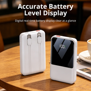 Banco de Energía Portátil de 10000mAh con Cables Tipo-C y <span class=keywords><strong>Apple</strong></span>, Pantalla LED, <span class=keywords><strong>Carga</strong></span> Rápida de 22.5W - Product Image 3