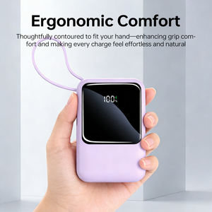 Power Bank con Display Digitale LED 10000mAh, Design a Specchio Full Screen, Uscita 2.0A, Batteria Portatile Nera e Bianca - Product Image 5