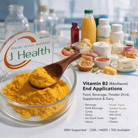 JULYHEALTH fournit de la vitamine B2 en poudre de haute qualité en vrac, riboflavine, vitamine B2 en poudre, CAS 83-88-5, poudre de riboflavine