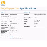 Système de cartographie mobile haute précision PolyMapper HS avec LiDAR 32 lignes et GNSS/INS pour une cartographie 3D au niveau du centimètre