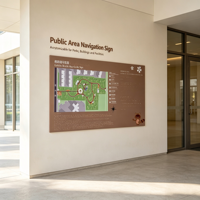 Señalización de Mapa en Braille Acrílica, Placa de Navegación Táctil Personalizable para Áreas Públicas