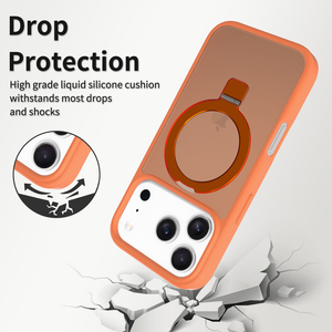 เคสโทรศัพท์กันกระแทกแบบแม่เหล็ก TPU+PC ป้องกันรอยนิ้วมือ ด้านหลังแบบด้าน หมุนได้ 360 องศา สำหรับ <span class=keywords><strong>iPhone</strong></span> 17 <span class=keywords><strong>Pro</strong></span> <span class=keywords><strong>Max</strong></span> - Product Image 4