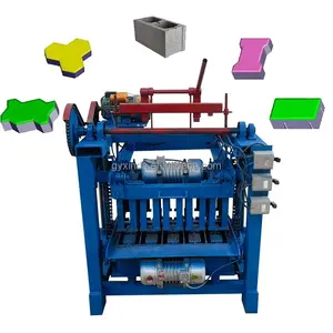 Kostenlose Form solide hohle Betonziegelmaschine ineinandergreifende Blockmaschine 4-35 manuelle Ziegelblock-Herstellungsmaschine