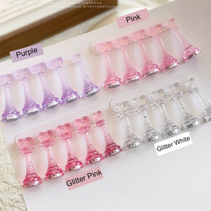 5 piezas de estantes de exhibición de acrílico rosa con forma de corazón para exhibir y sujetar puntas de <span class=keywords><strong>uñas</strong></span> postizas - Product Image 2