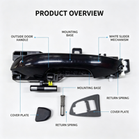 Poignée de porte avant/arrière gauche/droite pour BYD ATTO 3, norme OE / haute performance, OEM SA3F-6105100D, prête à être expédiée