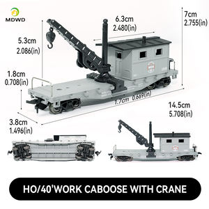 โมเดลรถบรรทุกเครนรถไฟ HO ขนาด 1/87 สำหรับนักสะสมผู้ใหญ่ ใช้ตกแต่งฉากจำลองการจัดวางรางรถไฟ DIY - Product Image 2