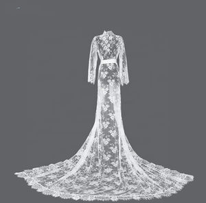 Elegante y Sexy Vestido de Novia de Talla Grande con Escote en A y Espalda con Cordones, Largo hasta el Suelo, para Bodas 2025, Ideal para Fiestas de Novia y Maternidad - Product Image 4