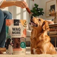 Sachet personnalisé imprimé pour aliments et friandises pour animaux de compagnie avec fenêtre, pochette refermable anti-odeur, 100g/250g/500g, logo personnalisé pour chiens/chats