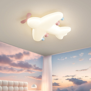 Plafonnier LED moderne d'avion de dessin animé à spectre complet en fer pour chambre de garçon et chambre de princesse - Product Image 5