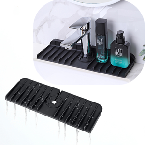 Tampone di asciugatura del <span class=keywords><strong>rubinetto</strong></span> vassoio per sapone e porta spugna protezione flessibile per lavello dietro il <span class=keywords><strong>rubinetto</strong></span> Logo rettangolo moderno personalizzato - Product Image 1