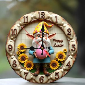 <b>Round</b> Wooden Wall Clock 25Cm Quiet Quartz Simple Design For Living Room Home Decor - Product Image 1