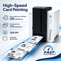 Impresora de Tarjetas de Identificación Evolis Primacy2 por Sublimación de Tinta, YMCKO, Impresión a una o dos Caras, PVC CR80, Impresora de Tarjetas de Acceso para Empleados, Estudiantes, Impresora de Tarjetas IC