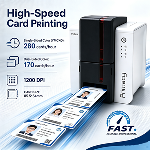 Imprimante de cartes d'identité Evolis Primacy2 à sublimation thermique YMCKO, simple/<span class=keywords><strong>double</strong></span> face, pour cartes PVC CR80, badges d'accès pour employés et étudiants, et cartes IC - Product Image 3