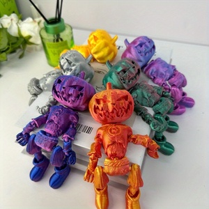 Statua di testa di zucca di Halloween stampata in 3D con articolazioni mobili - Product Image 3